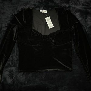 black velvet blouse